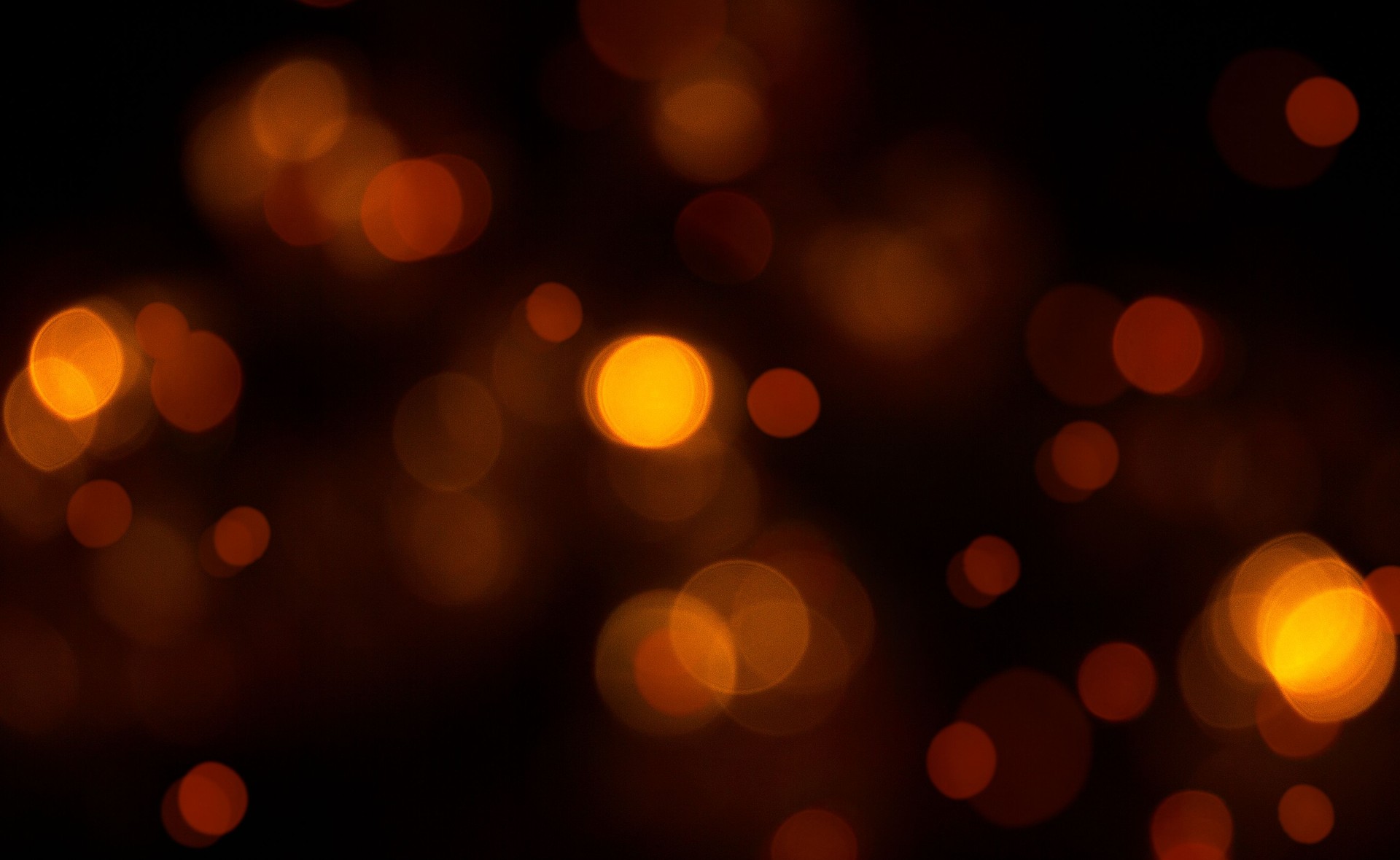 Defocused lights on black background